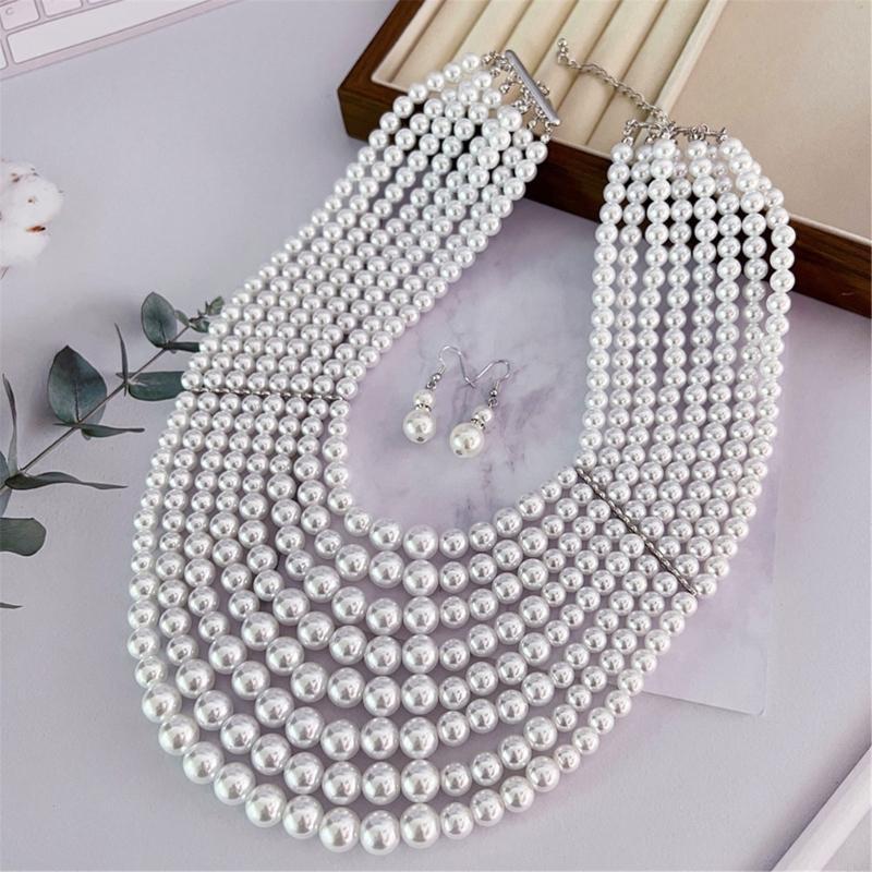 Formal Wear Jewelry For Women - Bông vòng cổ ngọc trai giả
