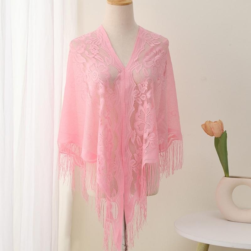 Women Formal Event Wear - Khăn choàng có viền ren 340D