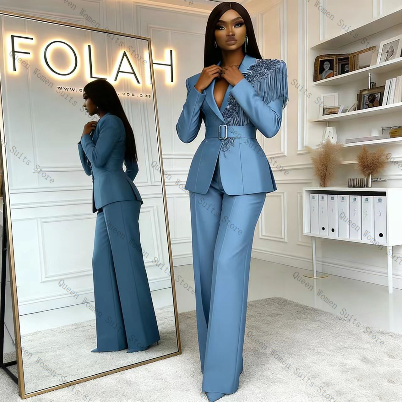 Tassel Blue Women Suit Pants S - đánh giá và giá Women'S Formal Wear Jackets