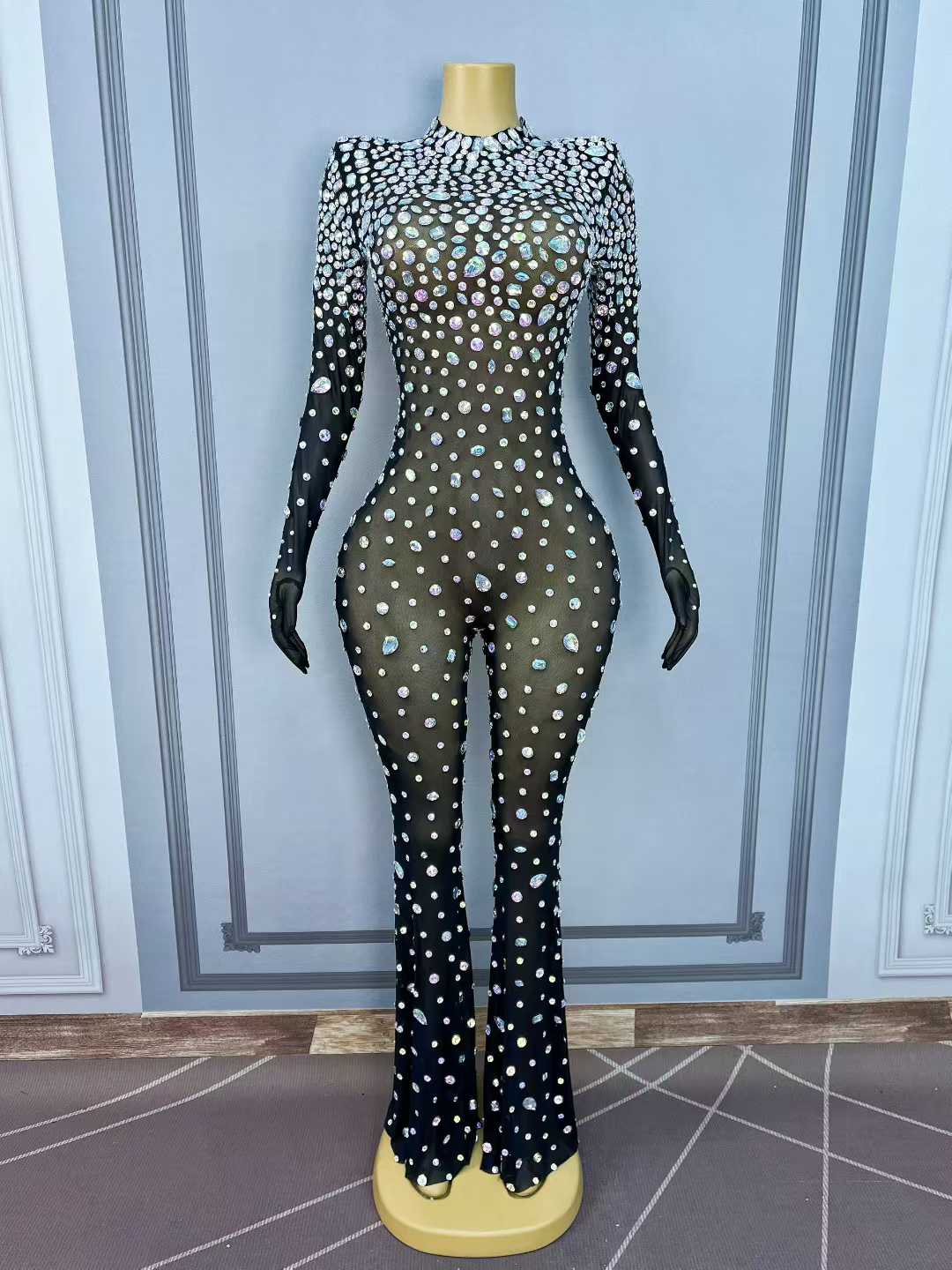 Luxury AB Rhinestone Mesh Body - đánh giá và giá Women'S Semi Formal Evening Wear