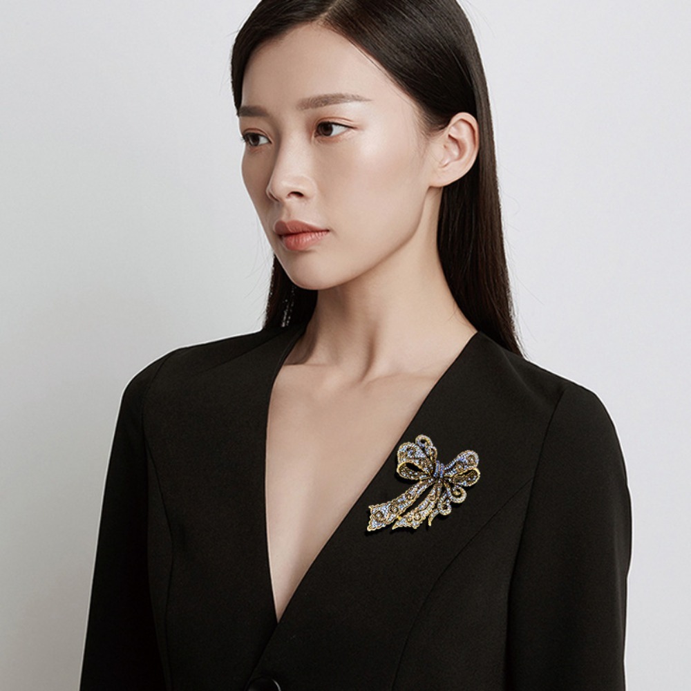Vintage Bow-Shaped Brooch, Ele - đánh giá và giá Formal Wear Jewelry For Women