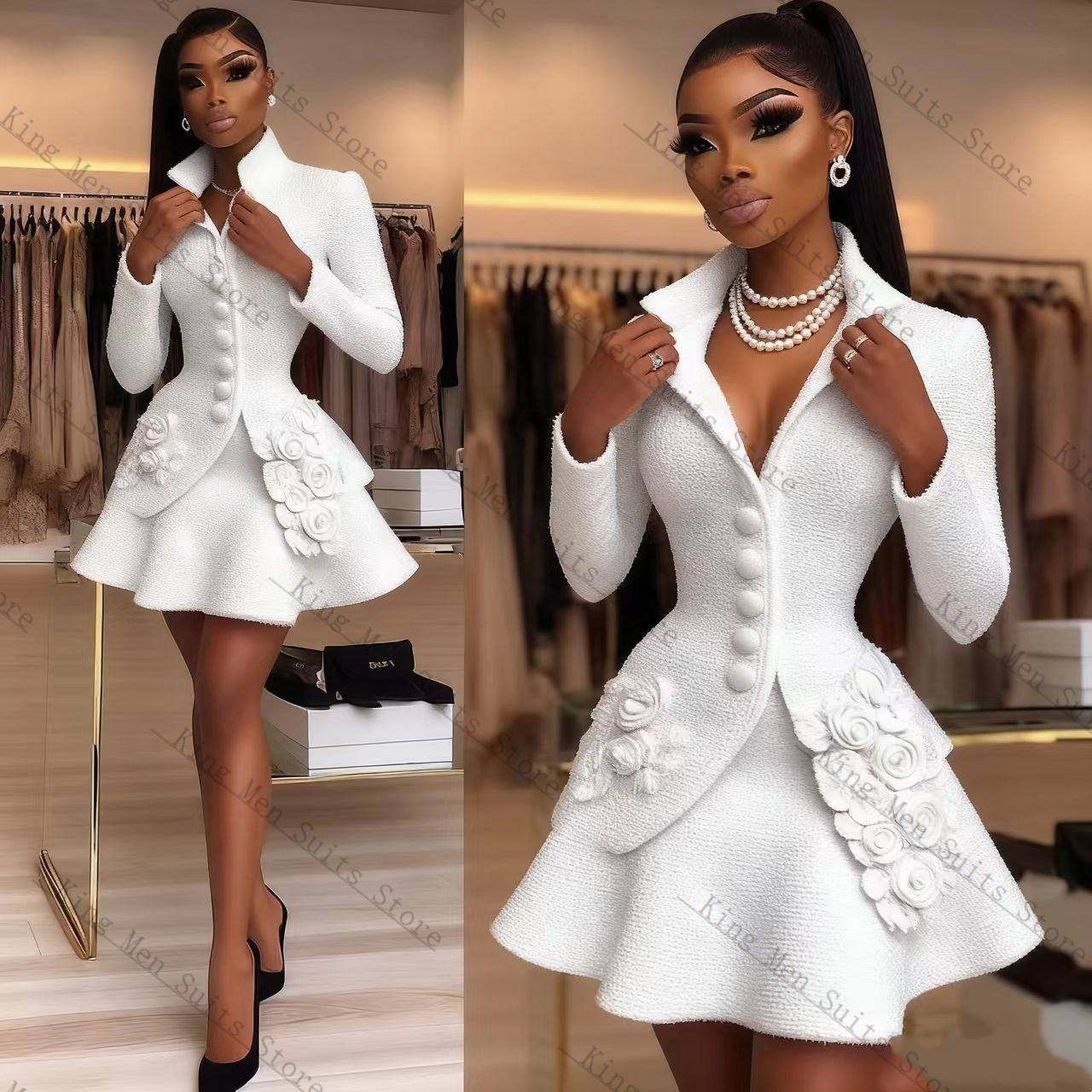 Luxury White Women Suit Set 2  - đánh giá và giá Women'S Formal Wear Jackets