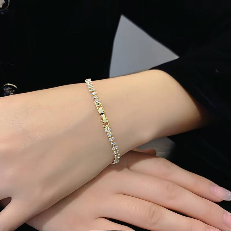 Dainty Gold CZ Bracelet – Wome - đánh giá và giá Formal Wear Jewelry For Women