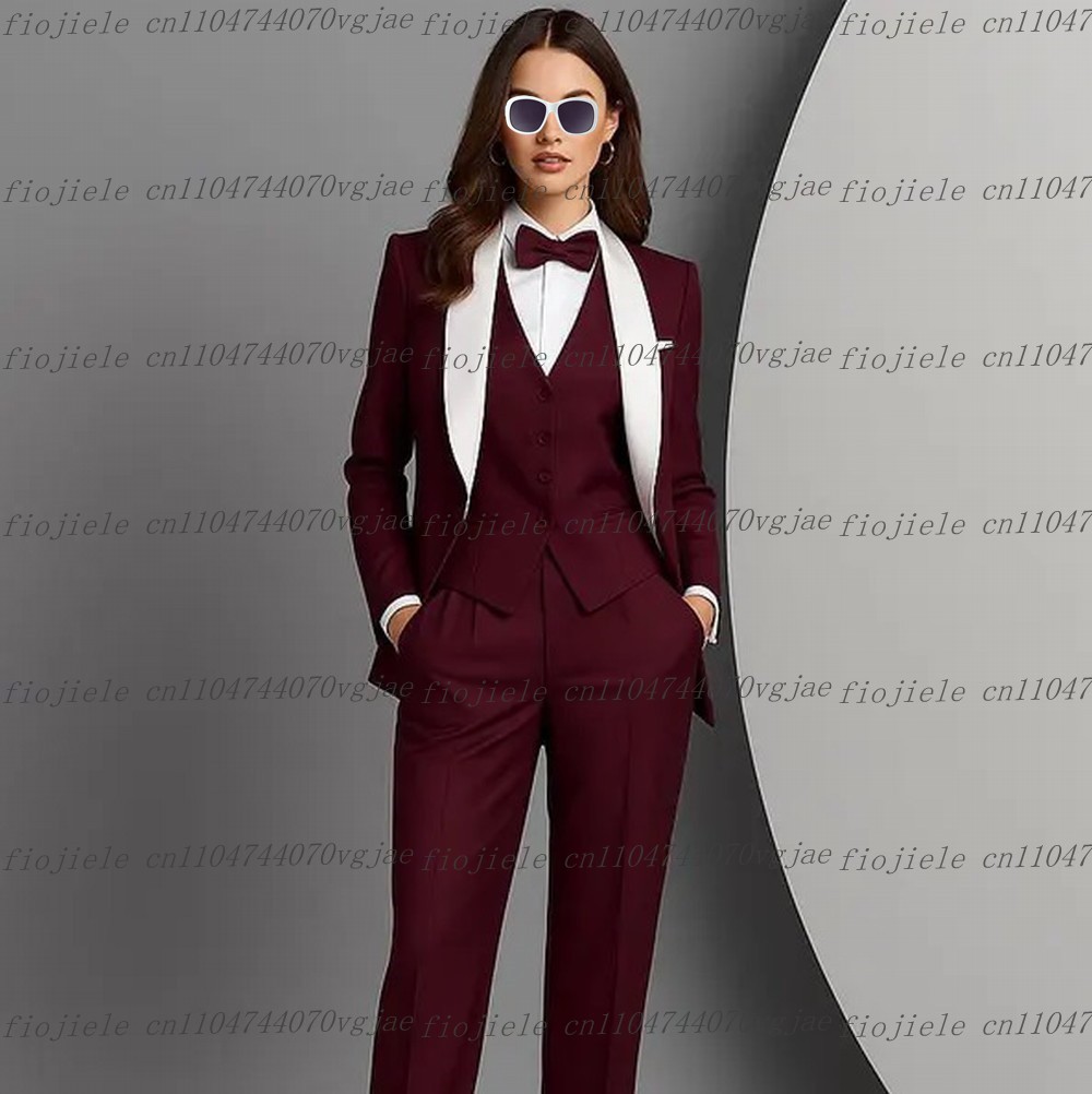 White Burgundy Formal Business - đánh giá và giá Blazer Set Women Formal