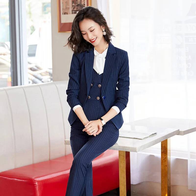 Fashion Striped Formal Busines - đánh giá và giá Women Formal Wear For Interview