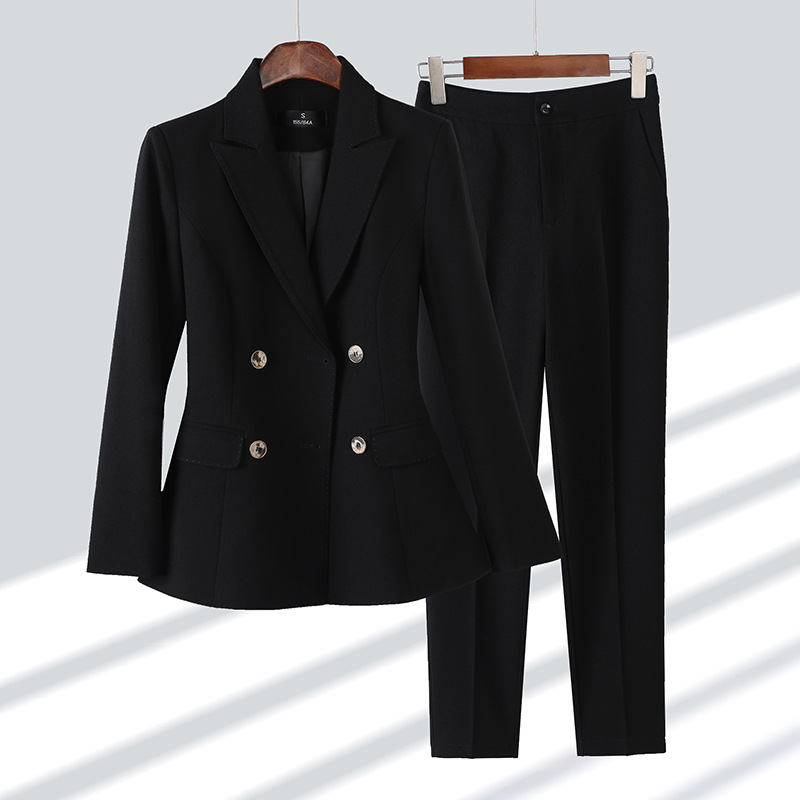 Fashion Ladies Pant Suit Forma - đánh giá và giá Women Formal Wear With Black Blazer